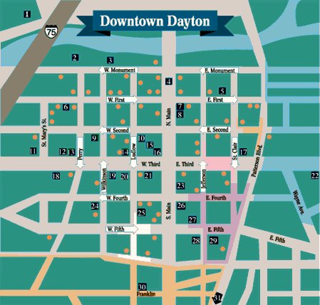 Downtown Dayton Map